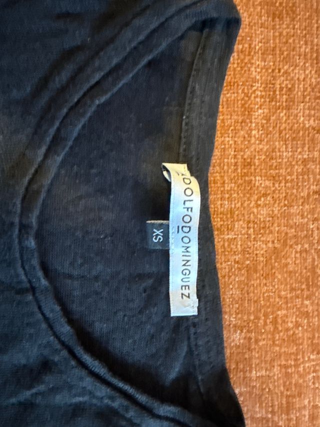 Camiseta Adolfo Domínguez Negra Talla XS