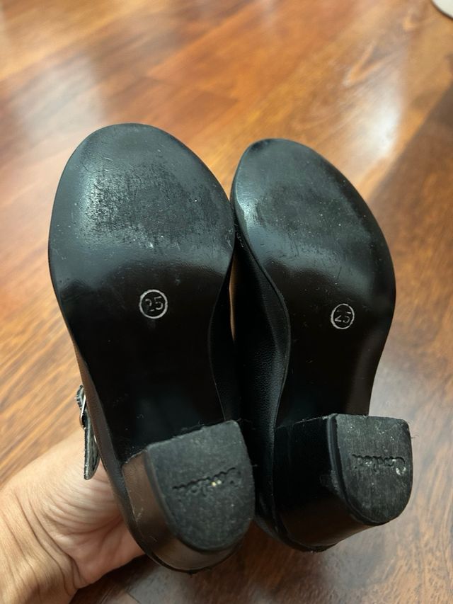 Zapatos de baile tacón niña negros
