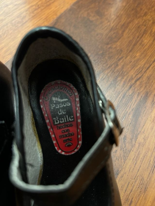 Zapatos de baile tacón niña negros