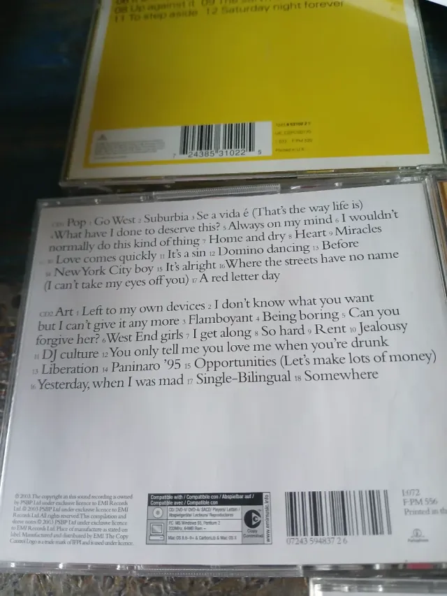 Lote 4 CDs Pet Shop Boys