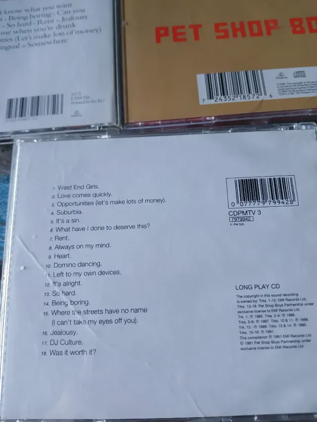 Lote 4 CDs Pet Shop Boys