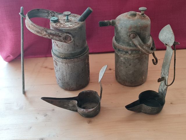 Lámparas de carburo antiguas (2 unidades)