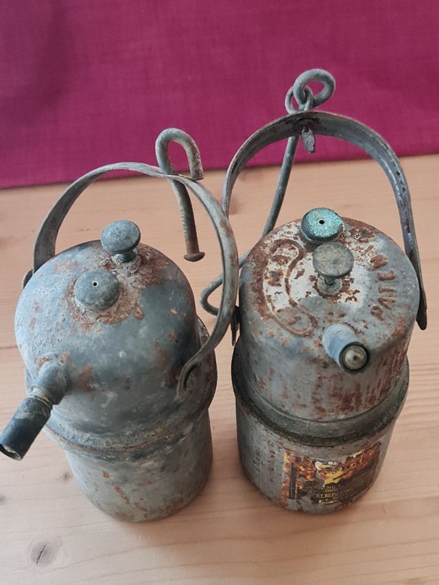 Lámparas de carburo antiguas (2 unidades)