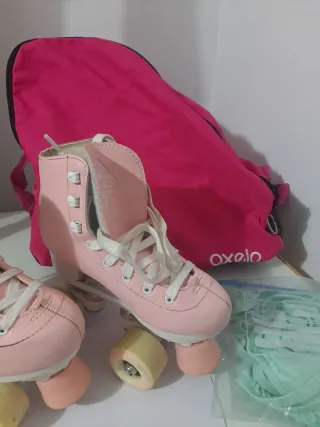 Patines Oxelo Talla 33 + Bolso y Cubrepatines