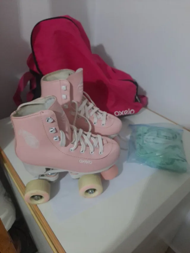 Pattini Oxelo Taglia 33 + Borsa e Copriscarpe