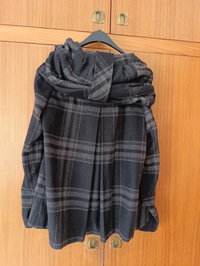 Chaquetón de cuadros mujer