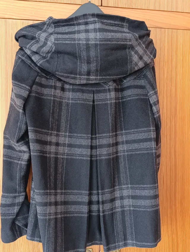 Chaquetón de cuadros mujer