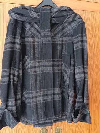 Chaquetón de cuadros mujer