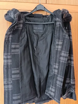 Chaquetón de cuadros mujer