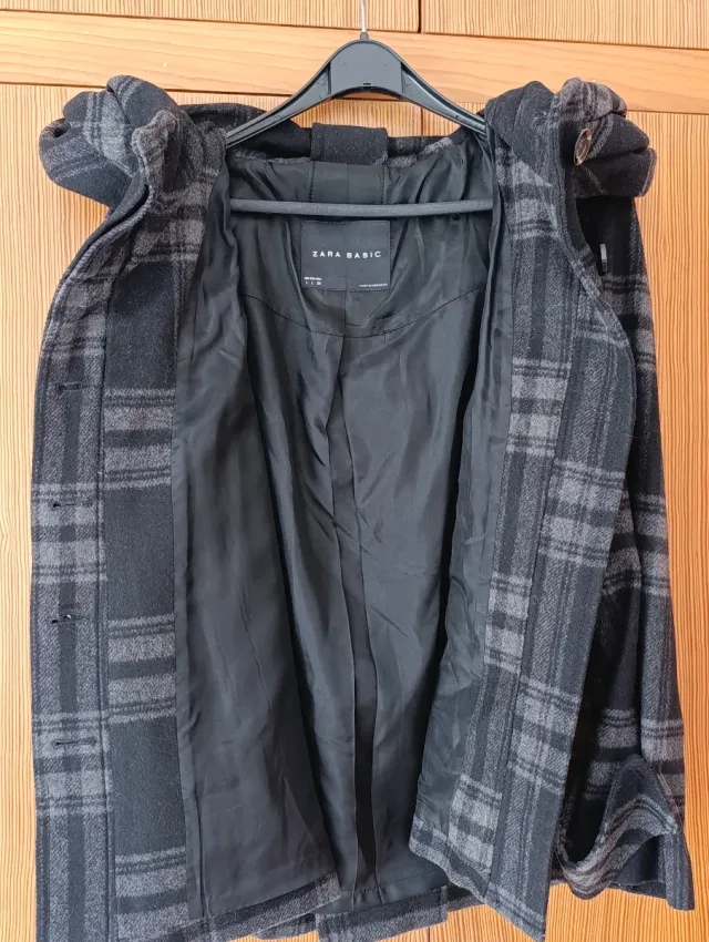 Chaquetón de cuadros mujer