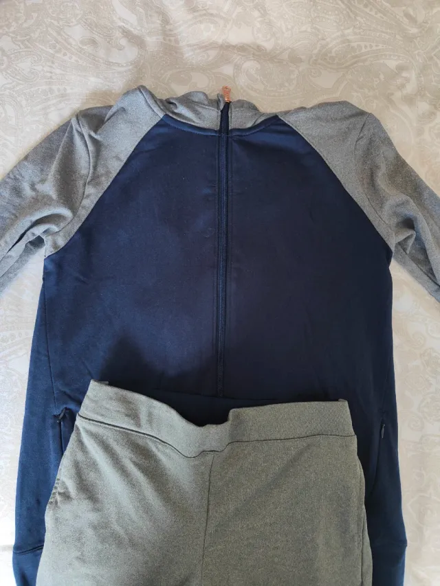 Conjunto Sudadera y Pantalón Azul/Gris