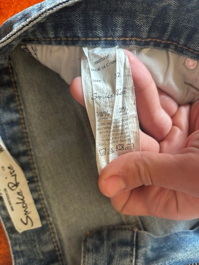 Jeans lunghi slim fit azzurri taglia 42