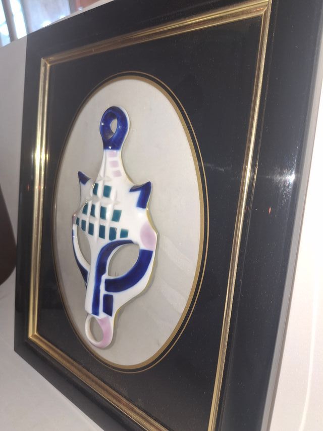 Sargadelos careta nº 5 enmarcada