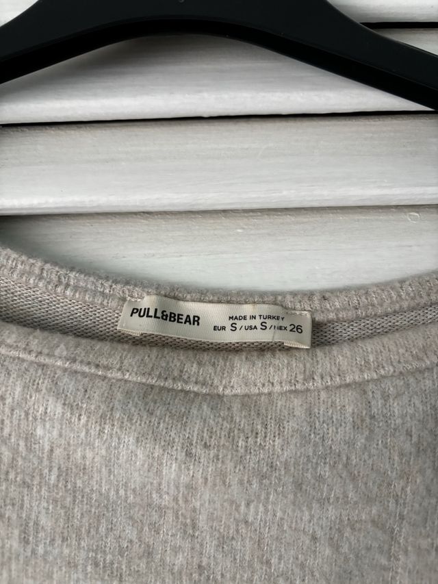 Vestido midi lana fina beige