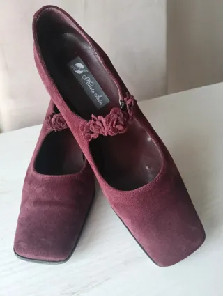 Zapatos mujer María Jaén burdeos de ante Talla 40