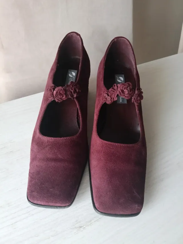 Zapatos mujer María Jaén burdeos de ante Talla 40