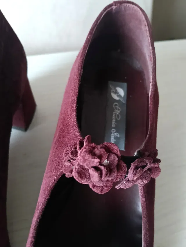 Zapatos mujer María Jaén burdeos de ante Talla 40