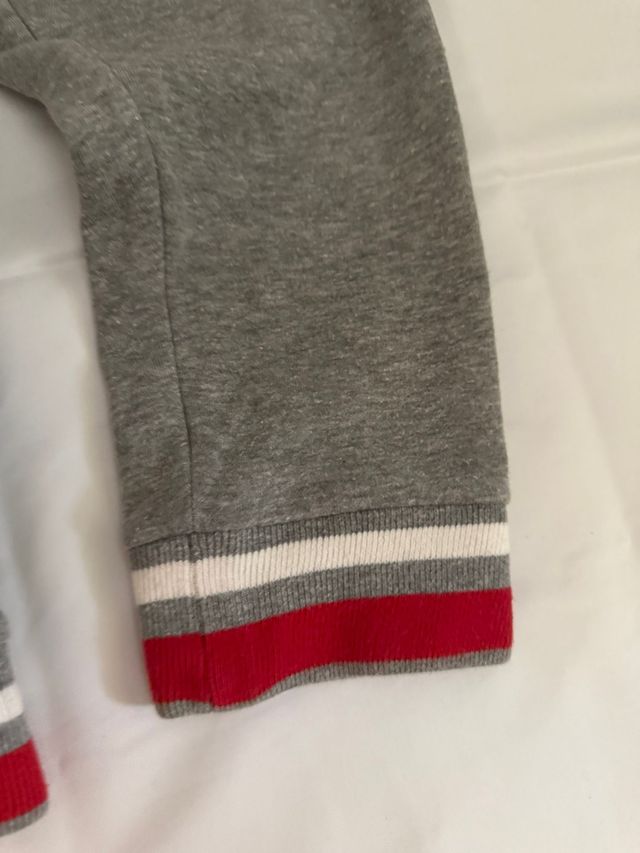 Sudadera Kappa Media Cremallera Gris Vintage