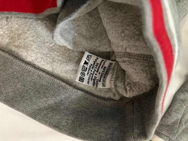 Sudadera Kappa Media Cremallera Gris Vintage