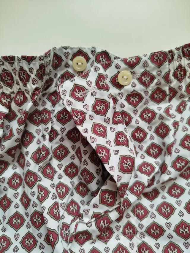 Pijama Hombre NOCTURNO Talla L Granate Blanco