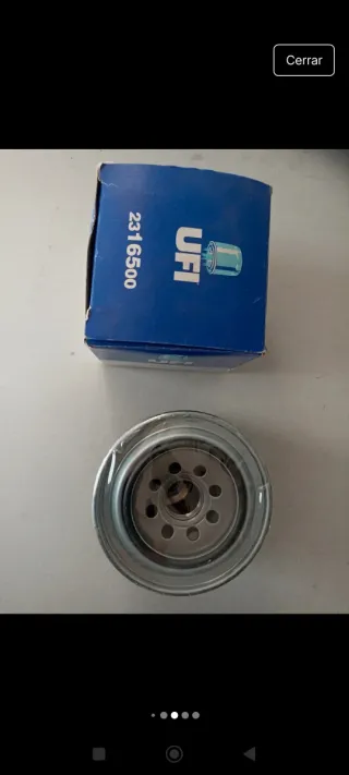 Filtro de Aceite UFI 2316500 Nuevo