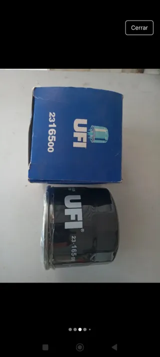 Filtro de Aceite UFI 2316500 Nuevo