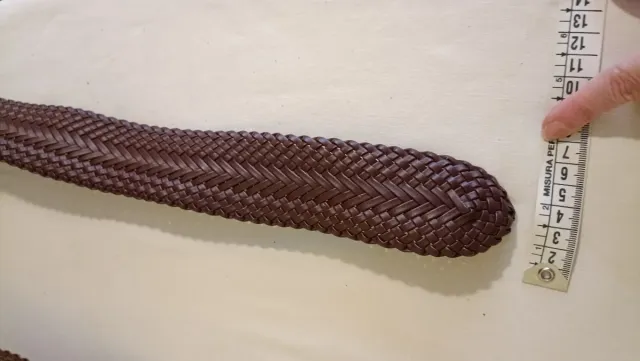 Cinturón imitación rafia chocolate