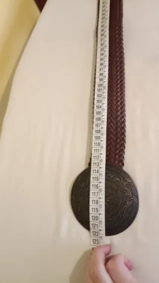 Cinturón imitación rafia chocolate