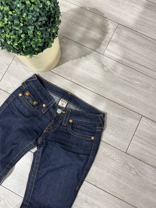 Jeans True Religion vita bassa blu