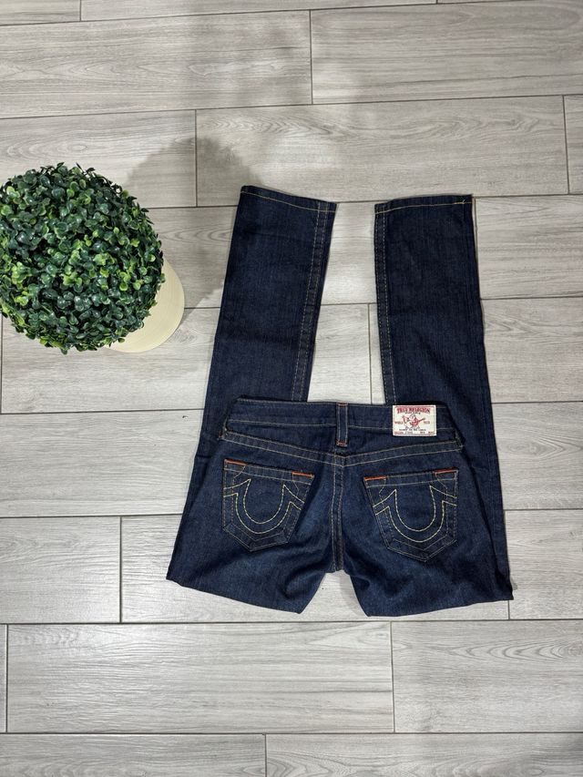 Jeans True Religion vita bassa blu