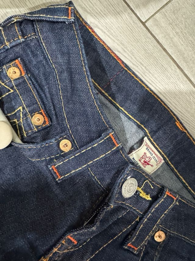 Jeans True Religion vita bassa blu