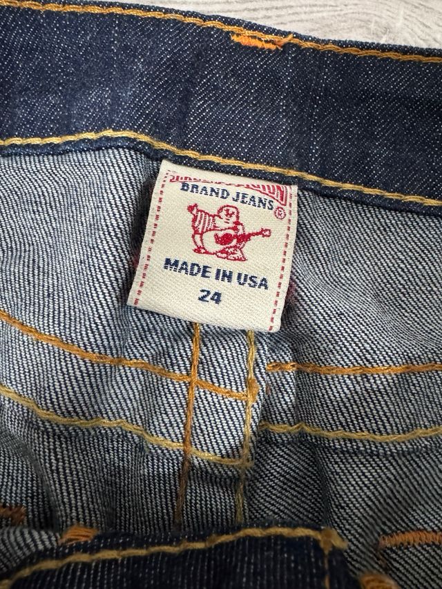 Jeans True Religion vita bassa blu