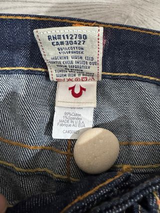 Jeans True Religion vita bassa blu