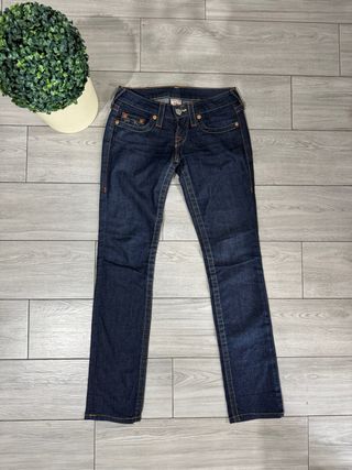 Jeans True Religion vita bassa blu