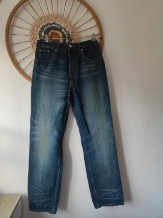 Pantalón vaquero recto azul