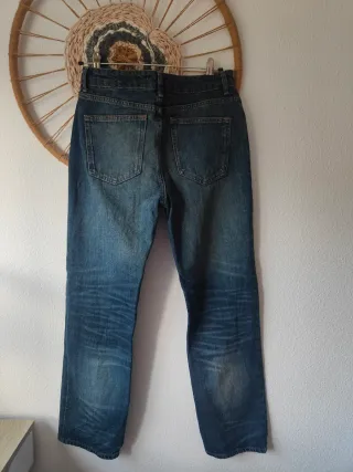 Pantalón vaquero recto azul