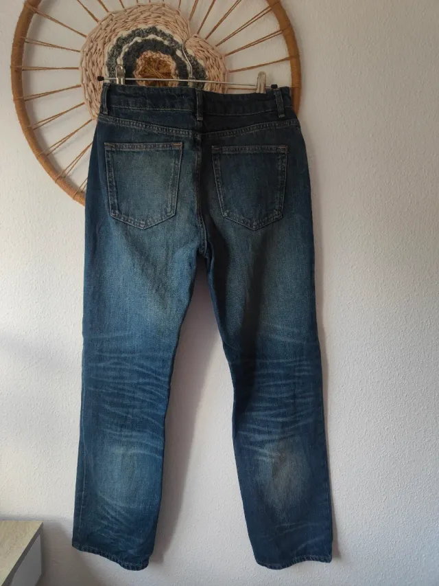 Pantalón vaquero recto azul