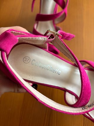Zapatos de tacón fucsia talla 37