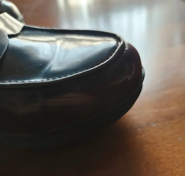 Mocasines tacón burdeos 8cm plataforma 2cm