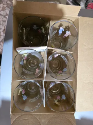 Set 6 Bicchieri Vetro Fantasia Frutta