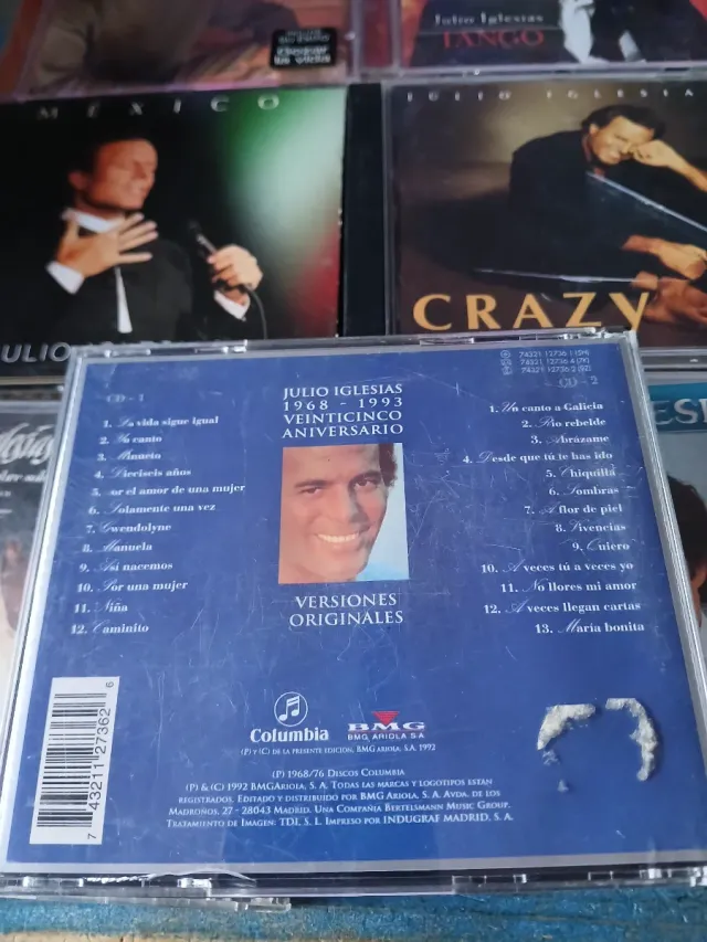 Lote 8 CDs Julio Iglesias