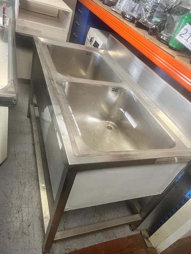 Mesa Fregadero Doble Acero Inoxidable