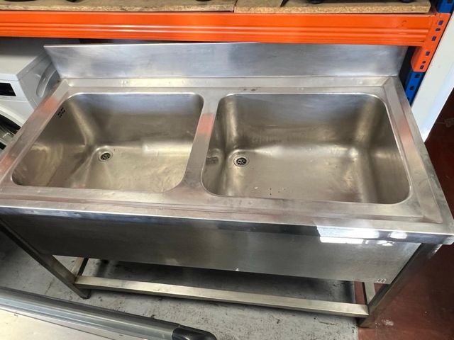 Mesa Fregadero Doble Acero Inoxidable