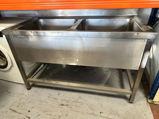 Mesa Fregadero Doble Acero Inoxidable