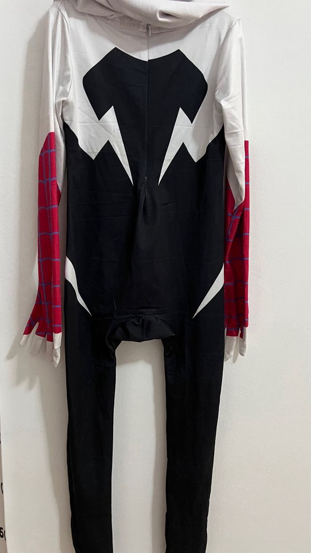 Fantasia de Spider-Gwen para menina, tamanho 120cm