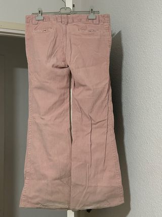 Pantalón de campana micropana Zara rosa