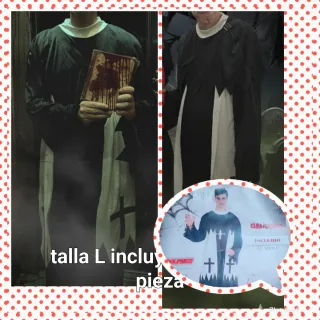 Disfraz  sacerdote Cura Halloween Talla L