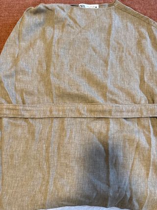 Top Zara Verde/Marrón Talla XS