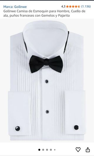 Camisa de esmoquin Gollnwe para hombre