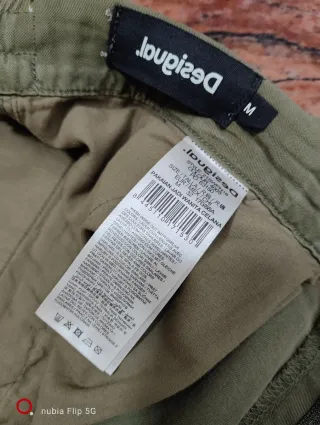 Pantalón cargo Desigual verde mujer